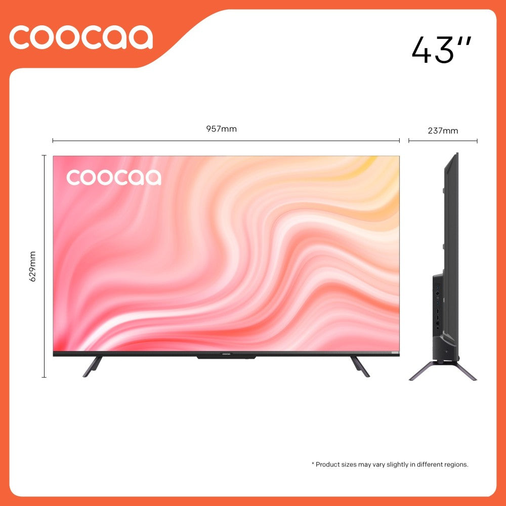 Coocaa Frameless 108 cm (43 inch) Ultra HD (4K) LED Smart Google TV with HDR 10 Dolby Audio and Eye care technology - 43Y72