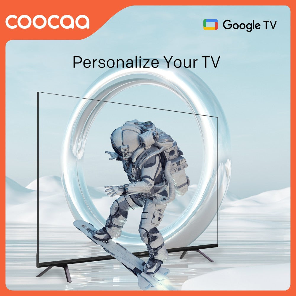 Coocaa Frameless 80 cm (32 inch) HD Ready LED Smart Google TV with HDR 10 Dolby Audio and Eye care technology - 32Z72