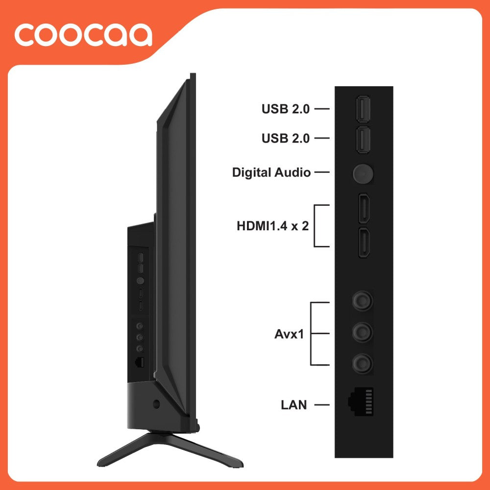 Coocaa Frameless 80 cm (32 inch) HD Ready LED Smart Google TV with HDR 10 Dolby Audio and Eye care technology - 32Z72