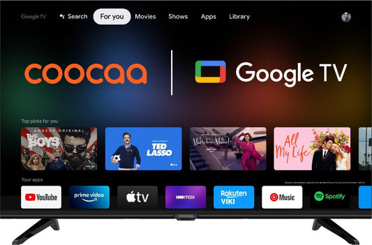 Coocaa Frameless 108 cm (43 inch) Full HD LED Smart Google TV with HDR 10 Dolby Audio and Eye care technology - 43Z72