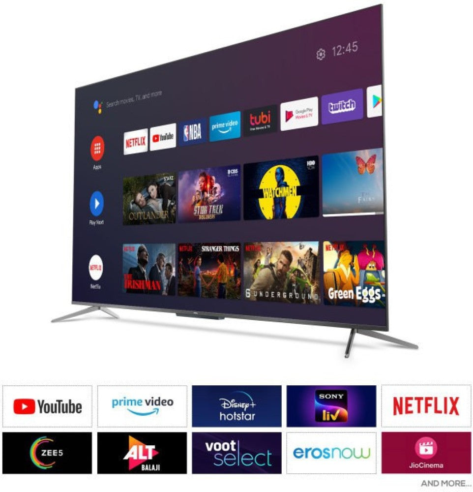 TCL C715 Series 126 cm (50 inch) QLED Ultra HD (4K) Smart Android TV with Handsfree Voice Control & Dolby Vision & Atmos - 50C715