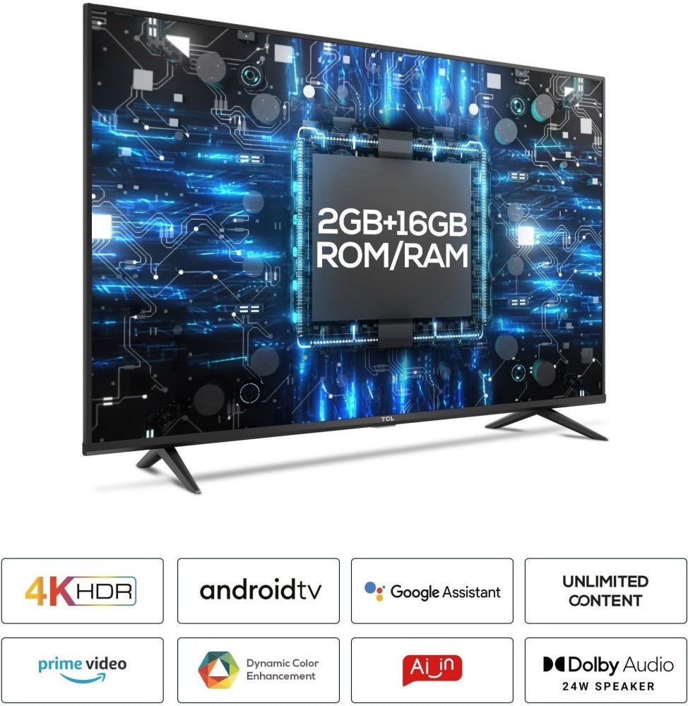 TCL P615 126 cm (50 inch) Ultra HD (4K) LED Smart TV with Dolby Audio - 50P615