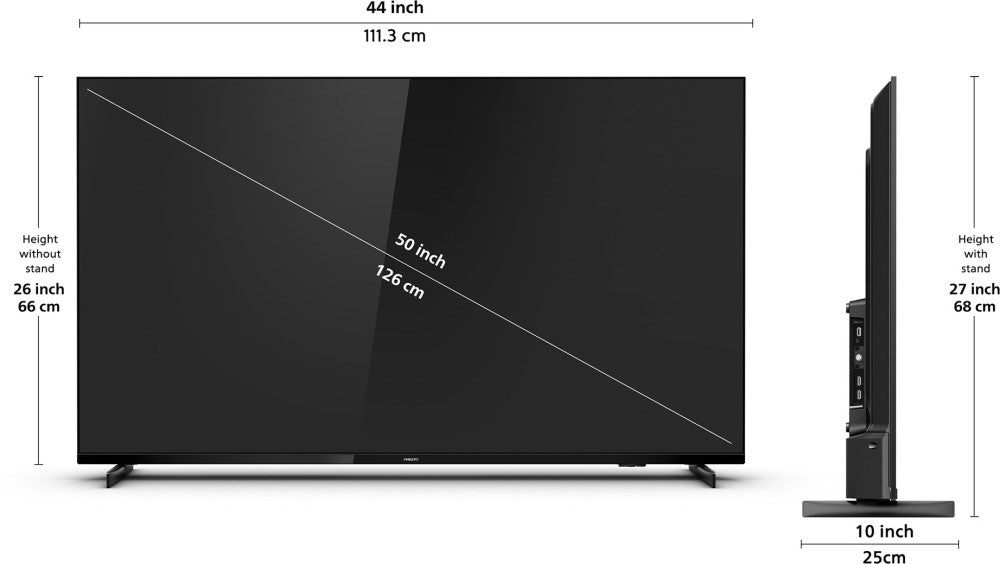 PHILIPS 7600 Series 126 cm (50 inch) Ultra HD (4K) LED Smart Linux based TV - 50PUT7605/94