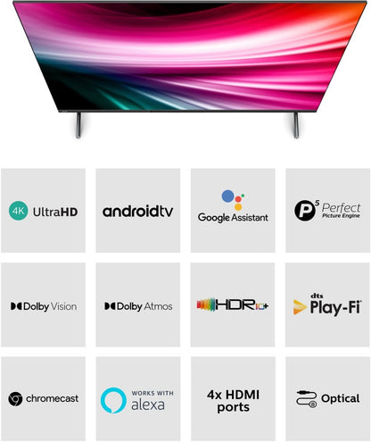 PHILIPS 8200 Series 126 cm (50 inch) Ultra HD (4K) LED Smart Android TV - 50PUT8215/94