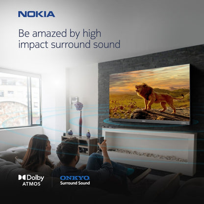 Nokia 127 cm (50 inch) Ultra HD 4K LED Smart Android TV with Sound by Onkyo and Dolby Atmos - 50UHDADNDT8P