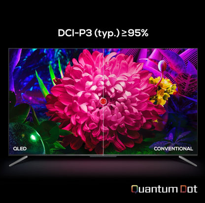 TCL C715 Series 139 cm (55 inch) QLED Ultra HD (4K) Smart Android TV with Handsfree Voice Control & Dolby Vision & Atmos - 55C715