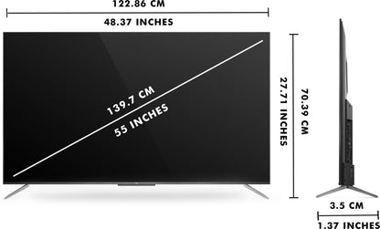 TCL C715 Series 139 cm (55 inch) QLED Ultra HD (4K) Smart Android TV with Handsfree Voice Control & Dolby Vision & Atmos - 55C715