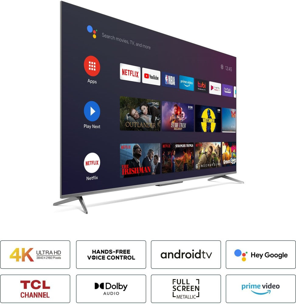 TCL P715 139 cm (55 inch) Ultra HD (4K) LED Smart Android TV with Full Screen & Handsfree Voice Control - 55P715