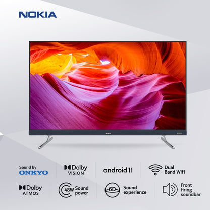 Nokia 139 cm (55 inch) Ultra HD 4K LED Smart Android TV with Sound by Onkyo and Dolby Atmos - 55UHDADNDT8P