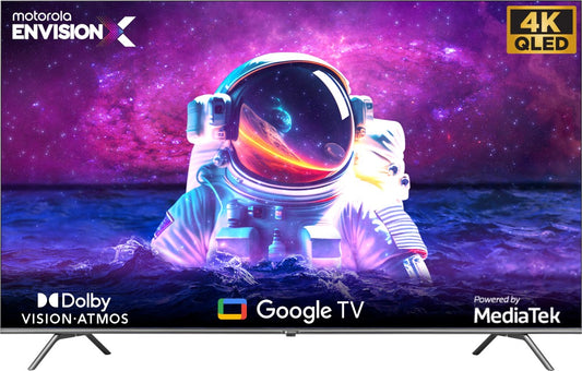 MOTOROLA EnvisionX 139.07 cm (55 inch) QLED Ultra HD (4K) Smart Google TV QuantumGlow Technology, Dolby Vision & Dolby Atmos (2023 Range) - 55UHDGQMWS5Q