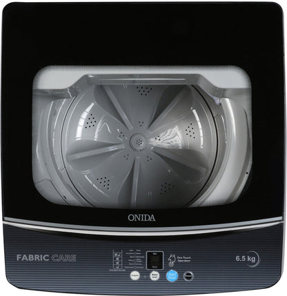 ONIDA 6.5 kg with Hydraulic Soft Close Glass Lid Fully Automatic Top Load Washing Machine Grey - T65CGN1