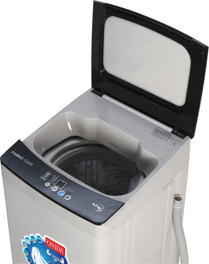 ONIDA 6.5 kg with Hydraulic Soft Close Glass Lid Fully Automatic Top Load Washing Machine Grey - T65CGN1