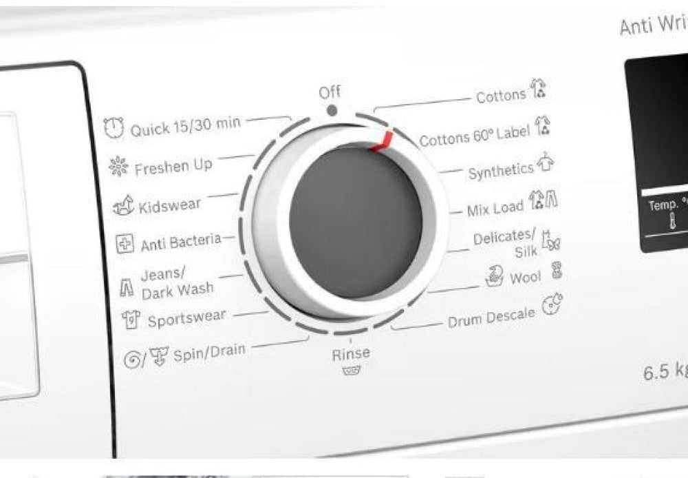 बॉश 6.5 किग्रा 1200RPM पूर्णतः स्वचालित फ्रंट लोड वाशिंग मशीन सफेद - WAJ2426HIN