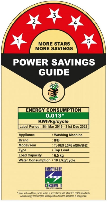 IFB 6.5 किग्रा पूरी तरह से स्वचालित टॉप लोड वॉशिंग मशीन ब्लैक, ग्रे - टीएल - आरईजी 6.5 किग्रा एक्वा