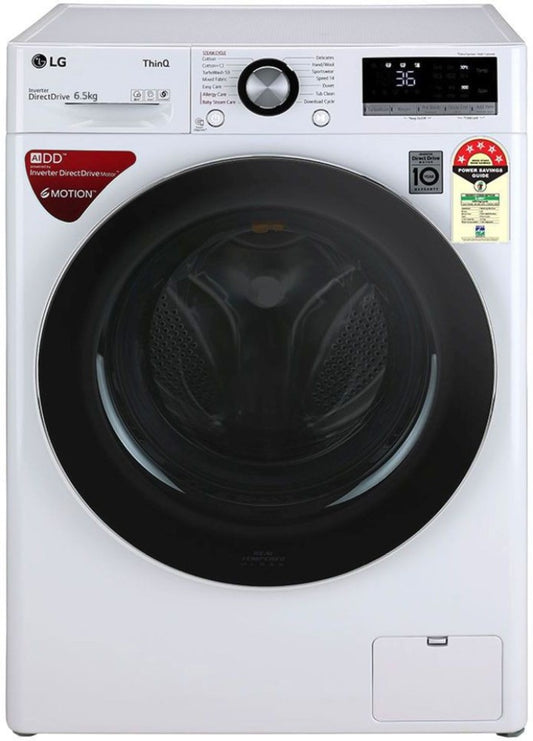 LG 6.5 kg AI Direct Drive Technology Fully Automatic Front Load Washing Machine White - FHV1265ZFW