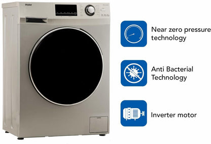 Haier 6.5 kg Fully Automatic Front Load Washing Machine with In-built Heater Grey - HW65-IM10636TNZP