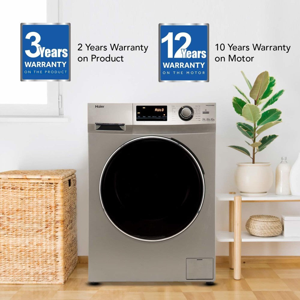 Haier 6.5 kg Fully Automatic Front Load Washing Machine with In-built Heater Grey - HW65-IM10636TNZP