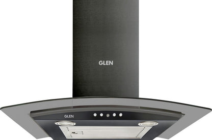 Glen कुकर हुड 6071 BLK EX 60cm 1000m3 BF LTW दीवार पर लगने वाली चिमनी - काली 1000 CMH