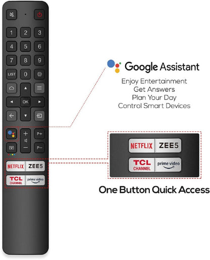 TCL C725 164 cm (65 inch) QLED Ultra HD (4K) Smart Android TV (Black) (2021 Model) |Works With Video Call Camera - 65C725