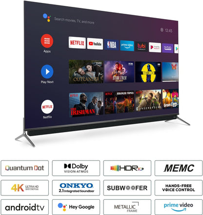 TCL C815 Series 139 cm (55 inch) QLED Ultra HD (4K) Smart Android TV With Integrated 2.1 Onkyo Soundbar - 55C815