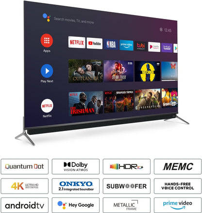 TCL C815 Series 164 cm (65 inch) QLED Ultra HD (4K) Smart Android TV With Integrated 2.1 Onkyo Soundbar - 65C815