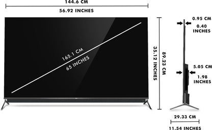 TCL C815 Series 164 cm (65 inch) QLED Ultra HD (4K) Smart Android TV With Integrated 2.1 Onkyo Soundbar - 65C815