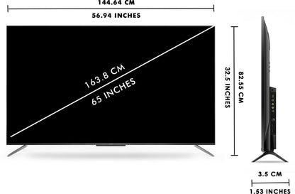 iFFALCON by TCL 163.8 सेमी (65 इंच) QLED अल्ट्रा HD (4K) स्मार्ट एंड्रॉइड टीवी हैंड्सफ्री वॉयस सर्च - 65H71