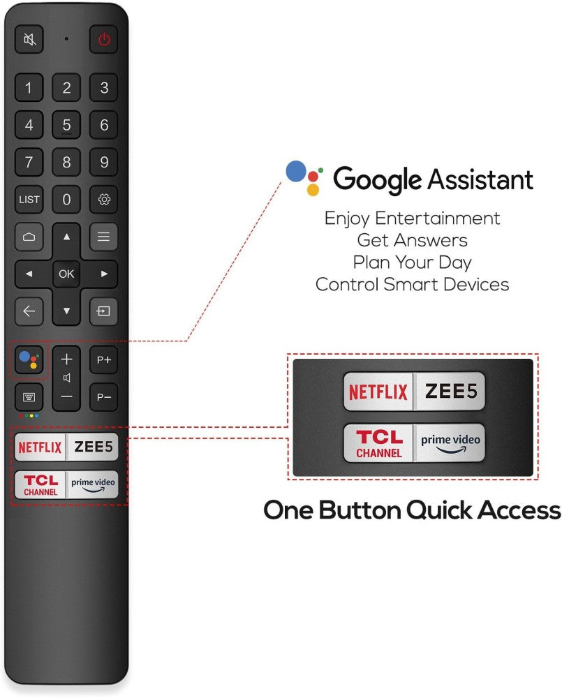 iFFALCON by TCL H72 164 cm (65 inch) QLED Ultra HD (4K) Smart Android TV Hands Free Voice Control & Works with Video Call Camera. - 65H72
