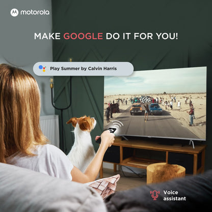 MOTOROLA EnvisionX 165 cm (65 inch) QLED Ultra HD (4K) Smart Google TV QuantumGlow Technology, Dolby Vision & Dolby Atmos (2023 Range) - 65UHDGQMWS5Q