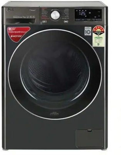 LG 7 kg Fully Automatic Front Load Washing Machine with In-built Heater Black - FHV1207ZWB