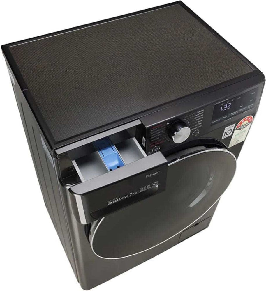 LG 7 kg Fully Automatic Front Load Washing Machine with In-built Heater Black - FHV1207ZWB