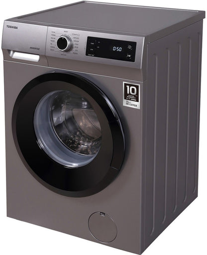 TOSHIBA 7.5 kg Fully Automatic Front Load Washing Machine with In-built Heater Silver - TW-BJ85S2-IND(SK)