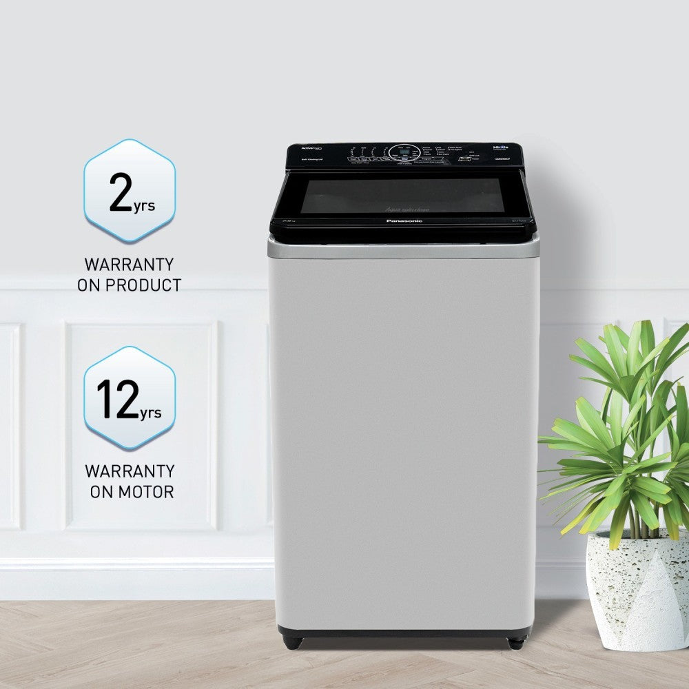 Panasonic 7.5 kg Wifi Smart Washing Machine Fully Automatic Top Load Grey - NA-F75A10MRB