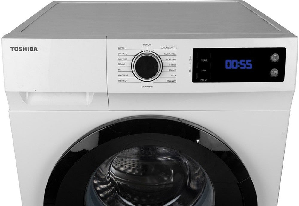 TOSHIBA 7 kg Fully Automatic Front Load Washing Machine with In-built Heater White - TW-BJ80S2-IND(WK)