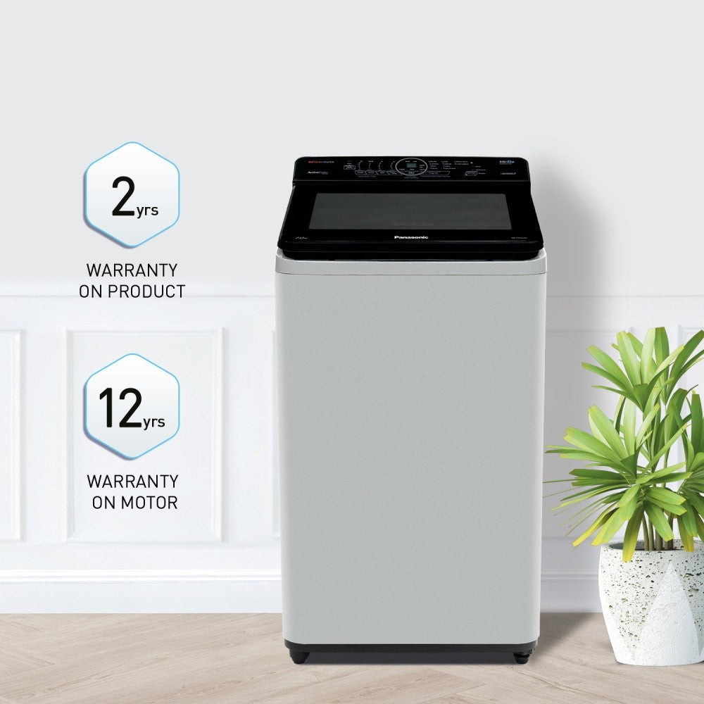 Panasonic 7 kg Wifi Smart Washing Machine Fully Automatic Top Load with In-built Heater Silver - NA-F70AH10MB