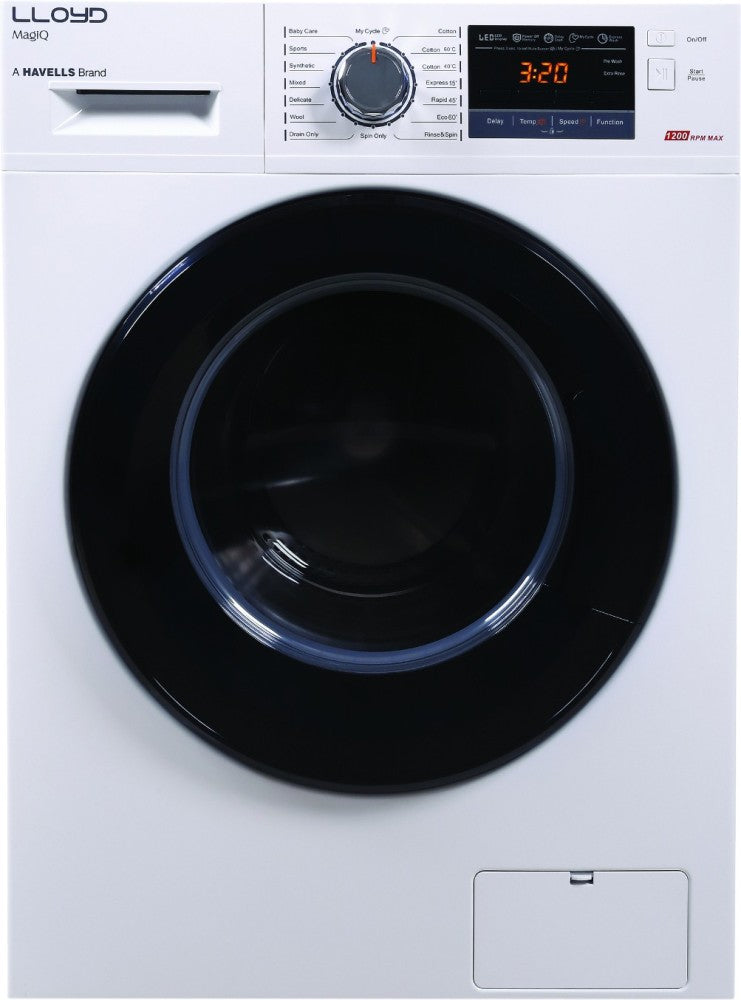 Lloyd 7 kg Fully Automatic Front Load Washing Machine with In-built Heater White - LWMF70WX3