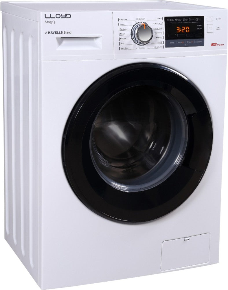 Lloyd 7 kg Fully Automatic Front Load Washing Machine with In-built Heater White - LWMF70WX3