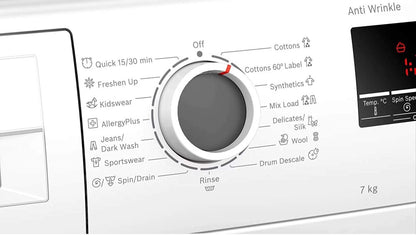 BOSCH 7 kg 1200RPM Fully Automatic Front Load Washing Machine with In-built Heater White - WAJ2426WIN