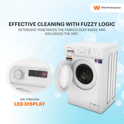 White Westinghouse (Trademark by Electrolux) 8.5 kg Fully Automatic Front Load Washing Machine with In-built Heater White - HDF8500