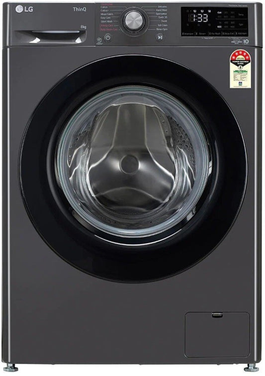 LG 8 kg AI Direct Drive Technology Fully Automatic Front Load Washing Machine Black - FHV1408Z2M