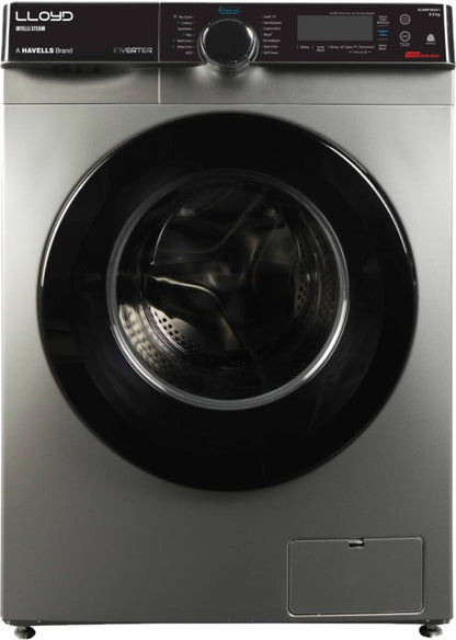 Lloyd 8 kg Fully Automatic Front Load Washing Machine with In-built Heater Grey - GLWMF80DK1