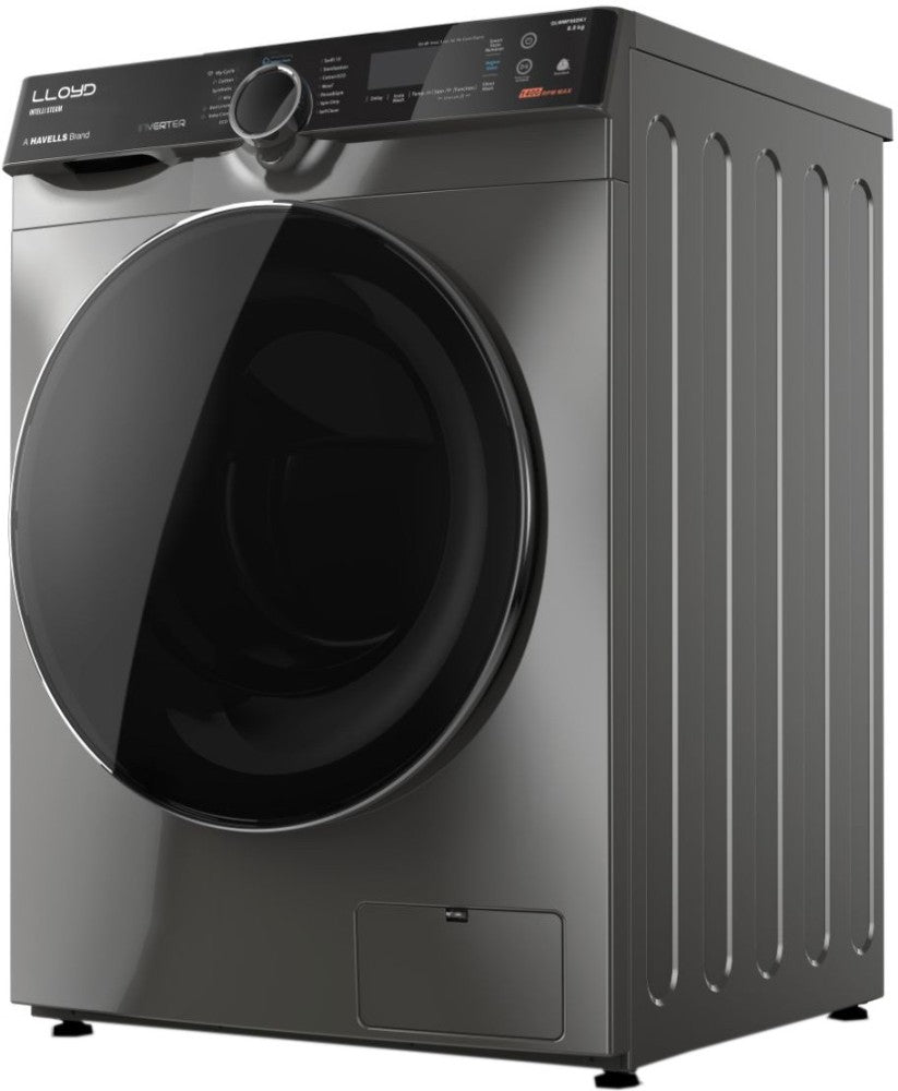 Lloyd 8 kg Fully Automatic Front Load Washing Machine with In-built Heater Grey - GLWMF80DK1