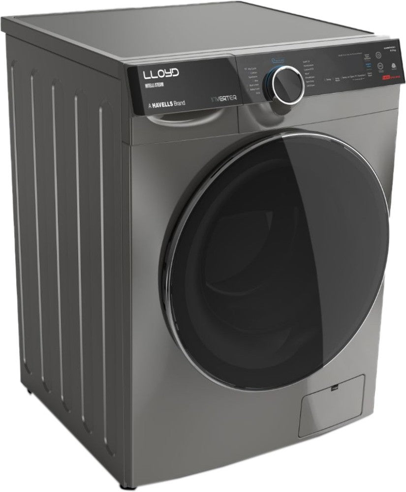 Lloyd 8 kg Fully Automatic Front Load Washing Machine with In-built Heater Grey - GLWMF80DK1