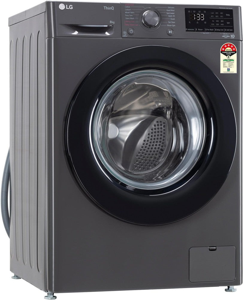 LG 8 kg AI Direct Drive Technolog Fully Automatic Front Load Washing Machine Black - FHP1208Z3M