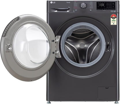 LG 8 kg AI Direct Drive Technolog Fully Automatic Front Load Washing Machine Black - FHP1208Z3M