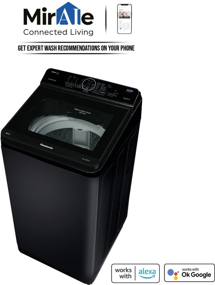 Panasonic 8 kg Wifi Smart Washing Machine Fully Automatic Top Load Black - NA-F80X10PRB