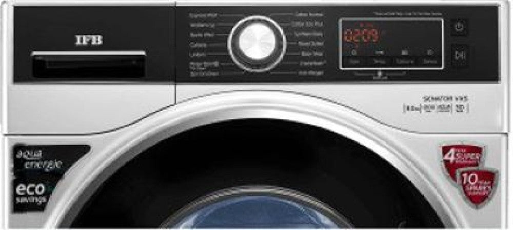 IFB 8 kg Fully Automatic Front Load Washing Machine with In-built Heater Silver - Senator VXS