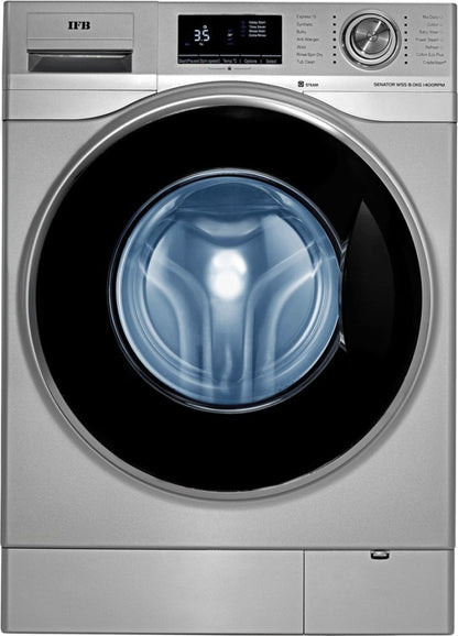 IFB 8 kg Fully Automatic Front Load Washing Machine Silver - Senator Wss Steam