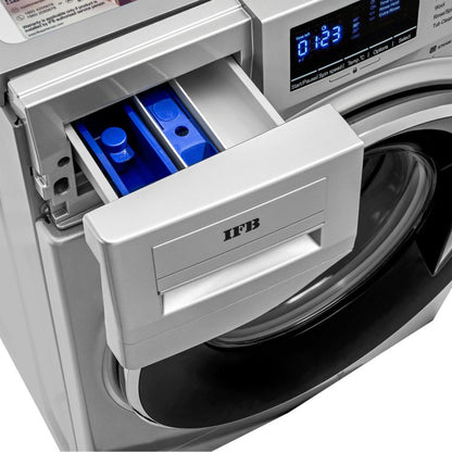 IFB 8 kg Fully Automatic Front Load Washing Machine Silver - Senator Wss Steam