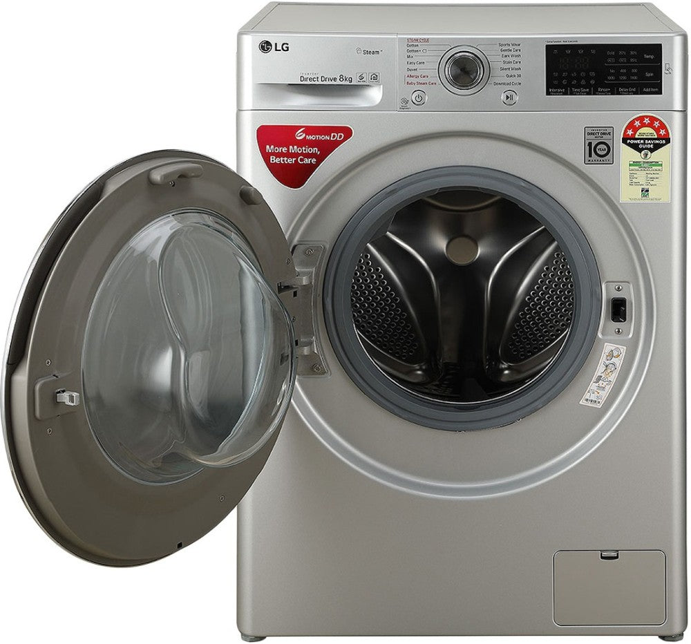 LG 8 kg Fully Automatic Front Load Washing Machine Silver - FHT1408ZNL